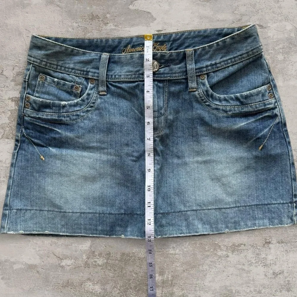 y2k jean mini skirt - Picture 7 of 8